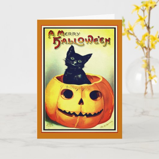Little Black en Jack O' Lantern Halloween Kaart