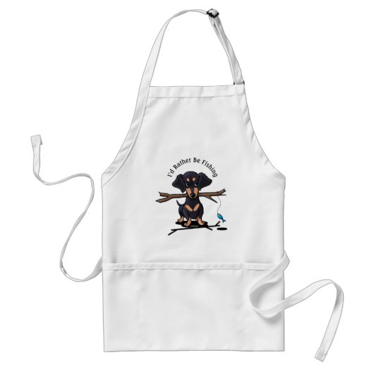 Little Black en Tan Doxie Apron Standaard Schort (Voorkant)