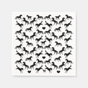 Little Black Horses Papieren servetten