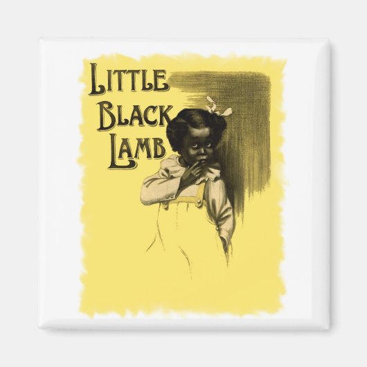 Little Black Lamb  Black Americana Magneet (Voorkant)