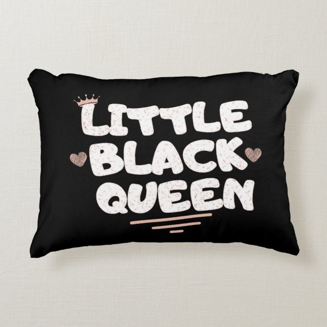 Little Black Queen Accent Pillow Accent Kussen (Voorkant)