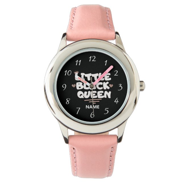 Little Black Queen Girls Watch Horloge (Voorkant)