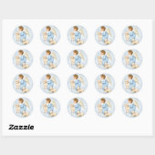Little Blessings Angel Boy Ronde Sticker (Vel)