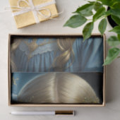 Little blond girl with blue dress v1 tissuepapier (Geschenk)