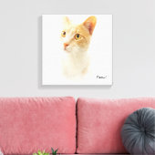 Little Blondie Cat Wondering Canvas Afdruk (Insitu (Woonkamer))