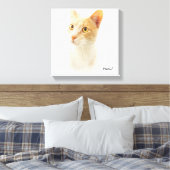 Little Blondie Cat Wondering Canvas Afdruk (Insitu (Slaapkamer))
