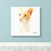 Little Blondie Cat Wondering Canvas Afdruk (Insitu (Houten vloer))