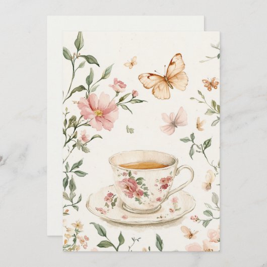 Little Blooms Baby Sprinkle | Blush & Sage Kaart (Voorkant / Achterkant)