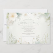 Little Blossom Illustrated Flower Baby shower Kaart (Voorkant)