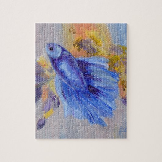 Little Blue Betta Fish Legpuzzel (Verticaal)