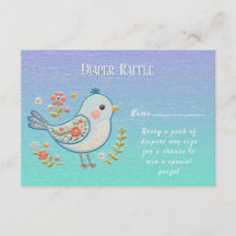 Little Blue Bird Floral Baby shower