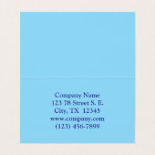 Little Blue Bird Gevouwen Visitekaartje (Binnenkant ongevouwen)