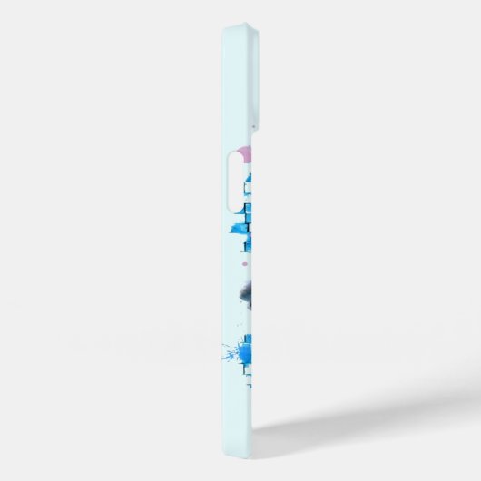 Little Blue Bird Grappige iPhone Case (Achterkant / Rechts)