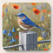 Little Blue Bird Hard plastiek onderzetter (Voorkant)