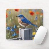 Little Blue Bird Mousepad Muismat (Met muis)