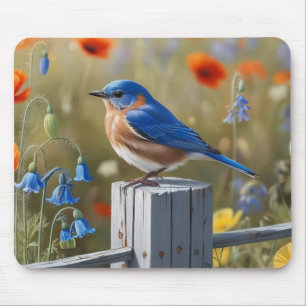 Little Blue Bird Mousepad Muismat