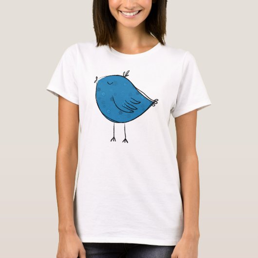 little blue bird t-shirt (Voorkant)