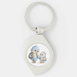 Little Blue Birds Premium Sleutelhanger