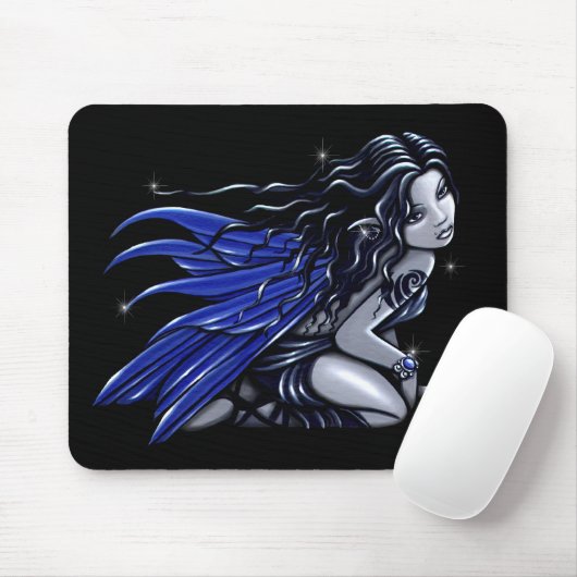 "Little Blue" Blue Tattooed Fairy Mousepad Muismat (Met muis)