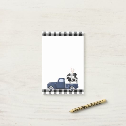 Little Blue Boerderij Truck Boerderij Animal Stack Post-it® Notes (Op bureau)