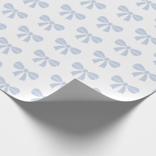 Little Blue Bow Baby shower Boy Verjaardag Cadeaupapier (Hoek)