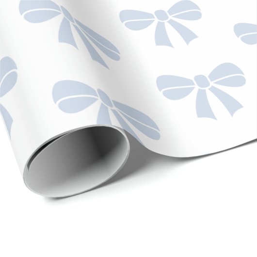 Little Blue Bow Baby shower Boy Verjaardag Cadeaupapier (Rol Hoek)