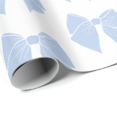 Little Blue Bow Baby shower Boy Verjaardag Cadeaupapier (Rol Hoek)