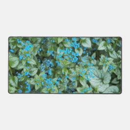 Little Blue Brunnera Flowers Floral Bureaumat