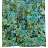 Little Blue Brunnera Flowers Floral Douchegordijn (Voorkant)