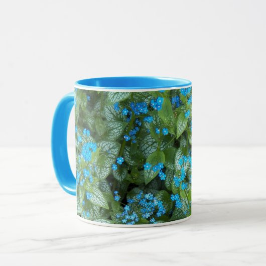 Little Blue Brunnera Flowers Floral Mok (Voorkant links)