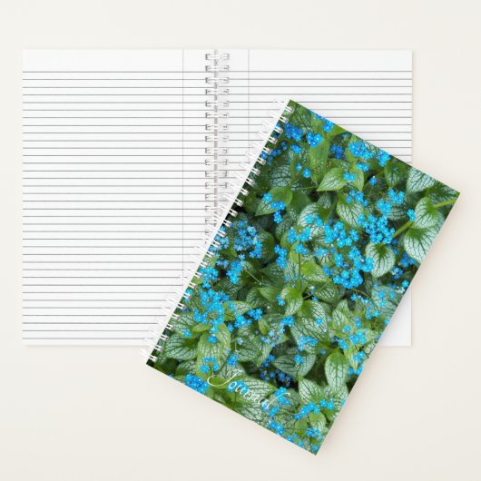 Little Blue Brunnera Flowers Floral Notitieboek (Binnen)