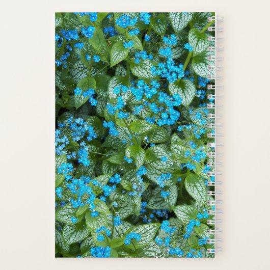 Little Blue Brunnera Flowers Floral Notitieboek (Achterkant)