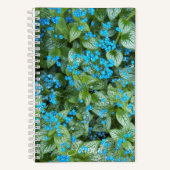 Little Blue Brunnera Flowers Floral Notitieboek (Voorkant)