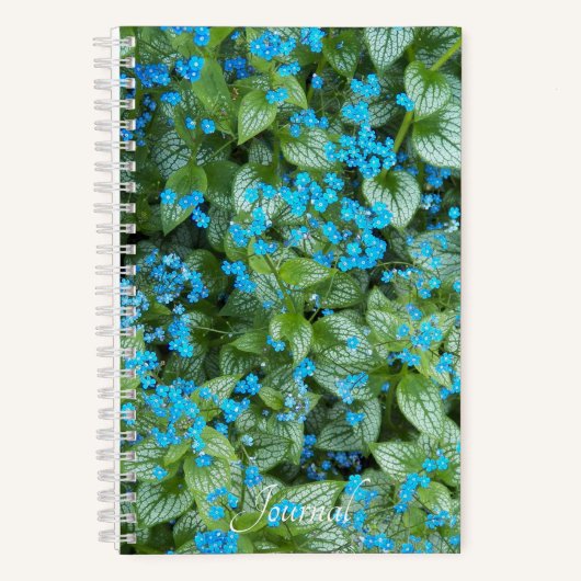 Little Blue Brunnera Flowers Floral Notitieboek (Voorkant)
