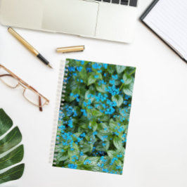 Little Blue Brunnera Flowers Floral Notitieboek
