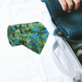 Little Blue Brunnera Flowers Floral Pattern Stropdas