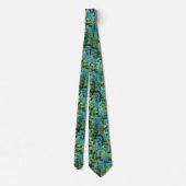 Little Blue Brunnera Flowers Floral Pattern Stropdas (Achterkant)