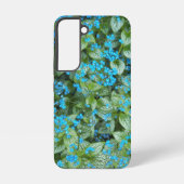 Little Blue Brunnera Flowers Floral Samsung Galaxy Hoesje (Achterkant)