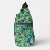 Little Blue Brunnera Flowers Floral Sling Bag (Voorkant)