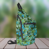 Little Blue Brunnera Flowers Floral Sling Bag