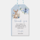 Little blue bunny baby shower dank u cadeau labels cadeaulabel (Voorkant)