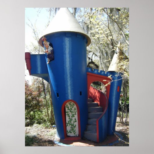 Little Blue Castle Canvas Poster (Voorkant)