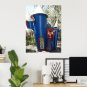 Little Blue Castle Canvas Poster (Thuiskantoor)