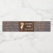 Little Blue Cowboy Western Baby shower Waterfles Etiket (Enkel label)