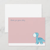 Little Blue Diplodocus | Flatte dank - Kaarten voo (Voorkant / Achterkant)