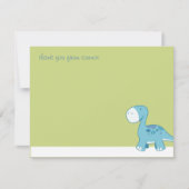 Little Blue Diplodocus | Flatte dank - Kaarten voo Notitiekaartje (Voorkant)