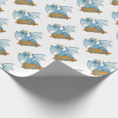 Little Blue Dragon Cadeaupapier (Hoek)