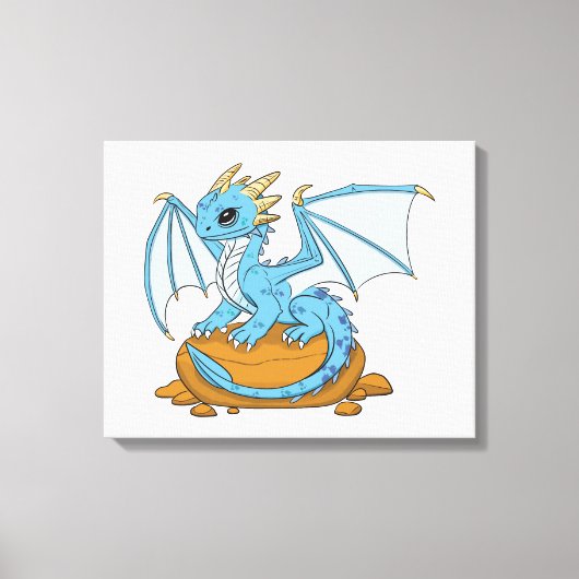 Little Blue Dragon Canvas Afdruk (Voorkant)