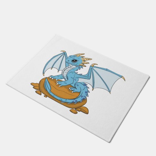 Little Blue Dragon Deurmat (Schuin)