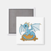 Little Blue Dragon Magneet (Voorkant / Achterkant)